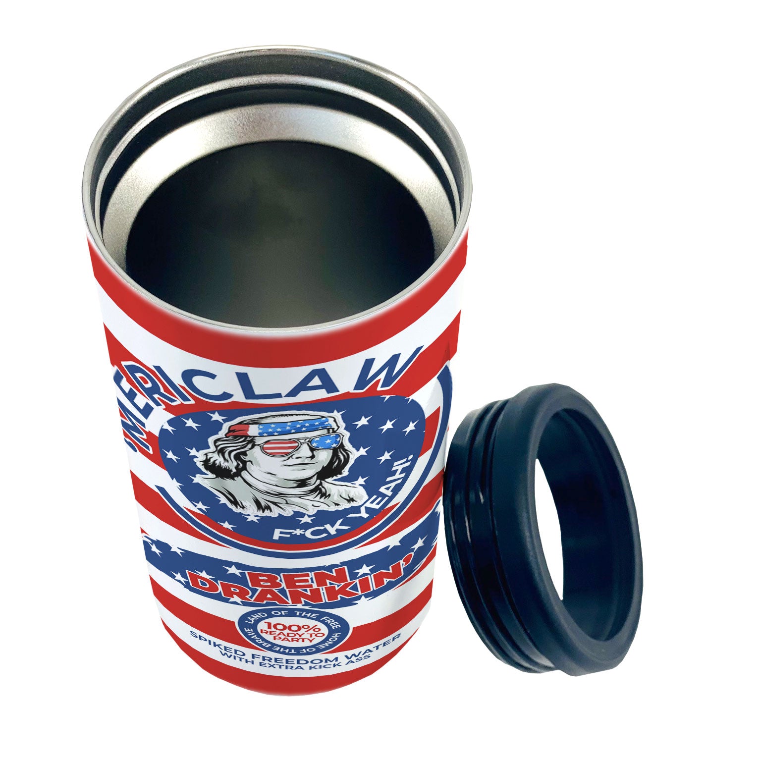 Patriot Collection (Ben Drankin) 12 oz Stainless Steel Slim Can Cooler SSKOOW0012